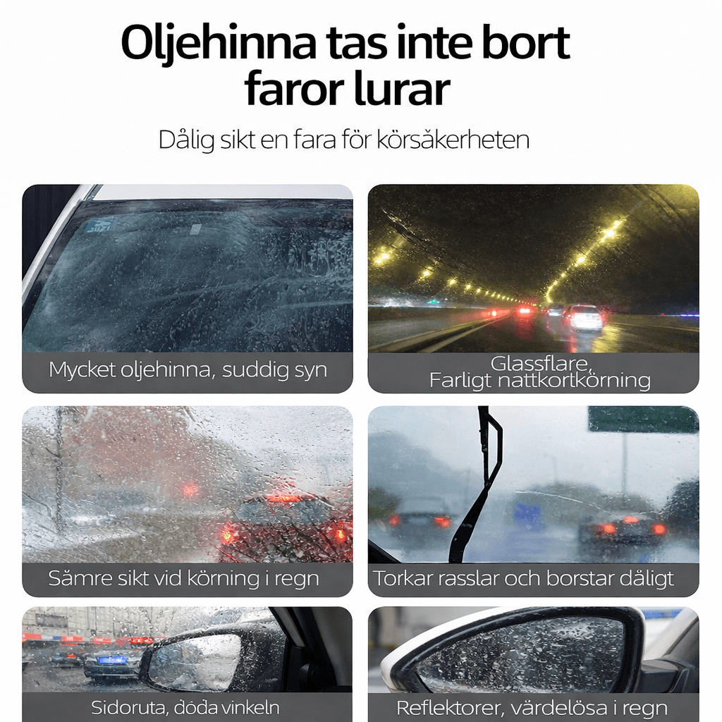 ClearVista – Ölfilmreiniger für Autoscheiben und Glasoberflächen, 100 g, mit integrierter Bürste