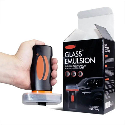 ClearVista – Ölfilmreiniger für Autoscheiben und Glasoberflächen, 100 g, mit integrierter Bürste