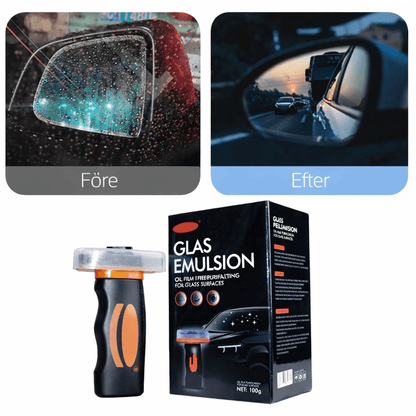 ClearVista – Ölfilmreiniger für Autoscheiben und Glasoberflächen, 100 g, mit integrierter Bürste