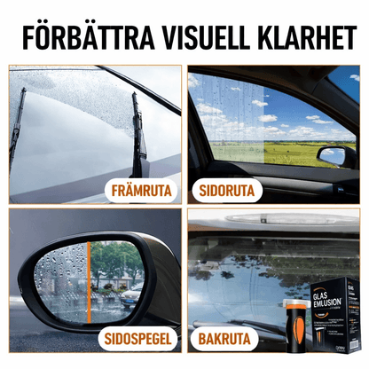 ClearVista – Ölfilmreiniger für Autoscheiben und Glasoberflächen, 100 g, mit integrierter Bürste