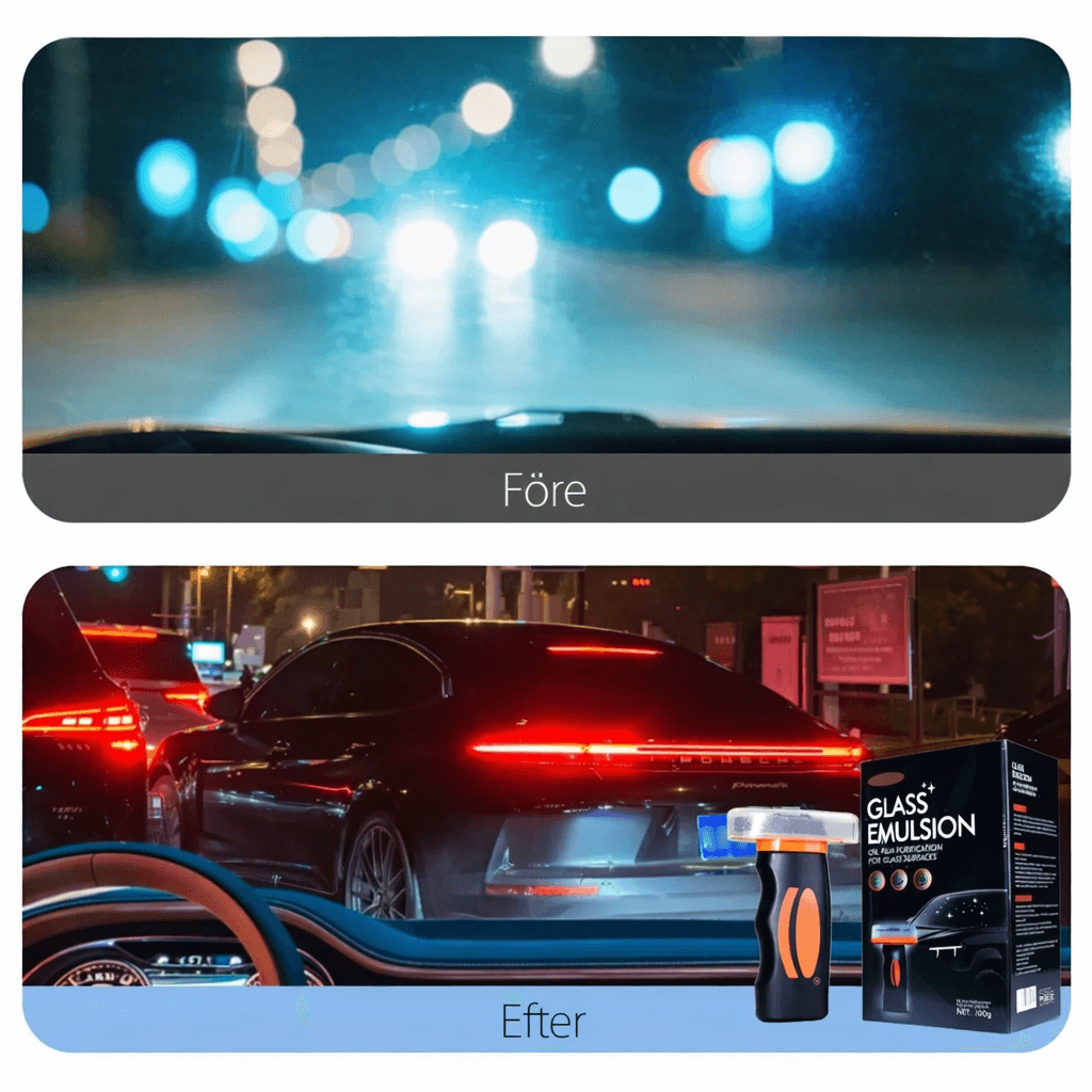 ClearVista – Ölfilmreiniger für Autoscheiben und Glasoberflächen, 100 g, mit integrierter Bürste