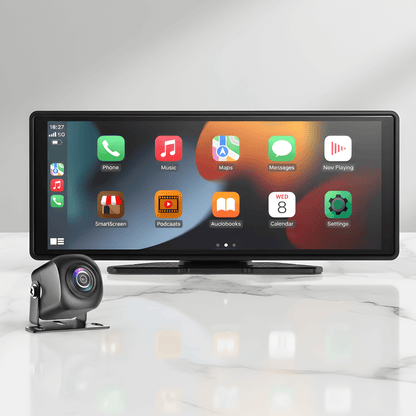 DriveView – Universal 10.26" Bilskärm med Trådlös CarPlay/Android Auto, WIFI, Touchscreen & Dubbelkamera-stöd