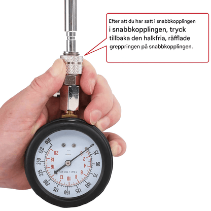 TestVibe - Kompressionstestare | 8-delars Mätarset för Bensinmotorer med 0–300 PSI Tryckmätare