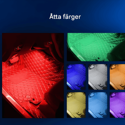 GlowFoot – RGB Bilbelysning för Fotutrymme med Fjärrkontroll & Dekorativ Interiörbelysning