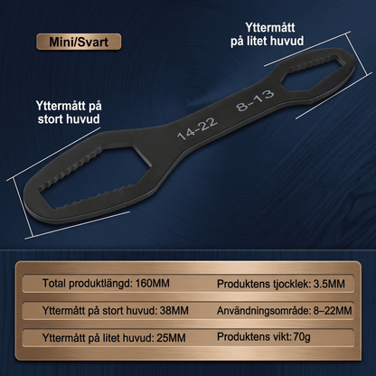 GripSpan – Multifunctional Double-ended Screwdriver in Chrome-Vanadium Steel