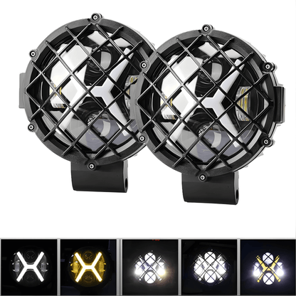 NightRidge – LED Arbetsljus 7” för Bil, Jeep, SUV, ATV, Båt & Arbetsfordon (12/24V, 60W, IP68, 6000K)