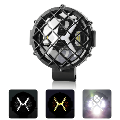 NightRidge – LED Arbetsljus 7” för Bil, Jeep, SUV, ATV, Båt & Arbetsfordon (12/24V, 60W, IP68, 6000K)