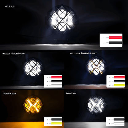 NightRidge – LED Arbetsljus 7” för Bil, Jeep, SUV, ATV, Båt & Arbetsfordon (12/24V, 60W, IP68, 6000K)