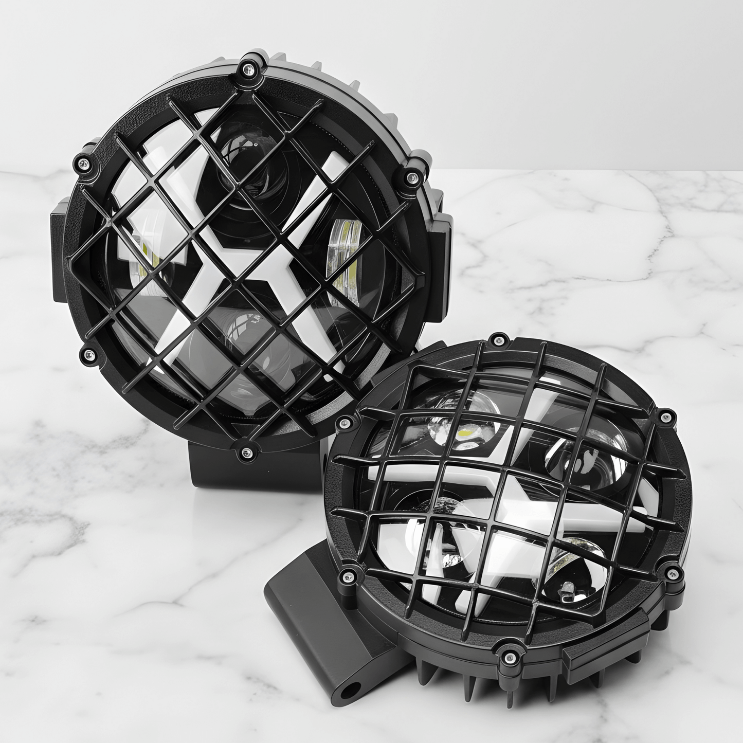 NightRidge – LED Arbetsljus 7” för Bil, Jeep, SUV, ATV, Båt & Arbetsfordon (12/24V, 60W, IP68, 6000K)