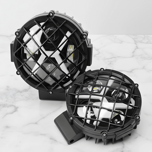 NightRidge – LED Arbetsljus 7” för Bil, Jeep, SUV, ATV, Båt & Arbetsfordon (12/24V, 60W, IP68, 6000K)