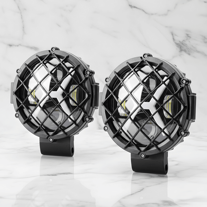 NightRidge – LED Arbetsljus 7” för Bil, Jeep, SUV, ATV, Båt & Arbetsfordon (12/24V, 60W, IP68, 6000K)