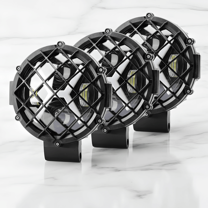 NightRidge – LED Arbetsljus 7” för Bil, Jeep, SUV, ATV, Båt & Arbetsfordon (12/24V, 60W, IP68, 6000K)