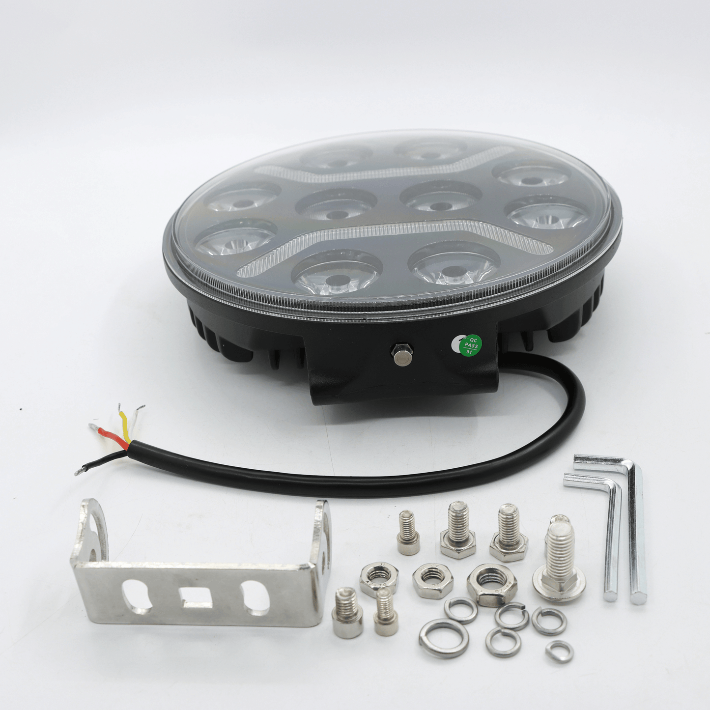 RuggedBeam – 7" Rund Off-Road LED Arbets- och Strålkastare för Jeep, SUV, Lastbil och ATV 12/24V