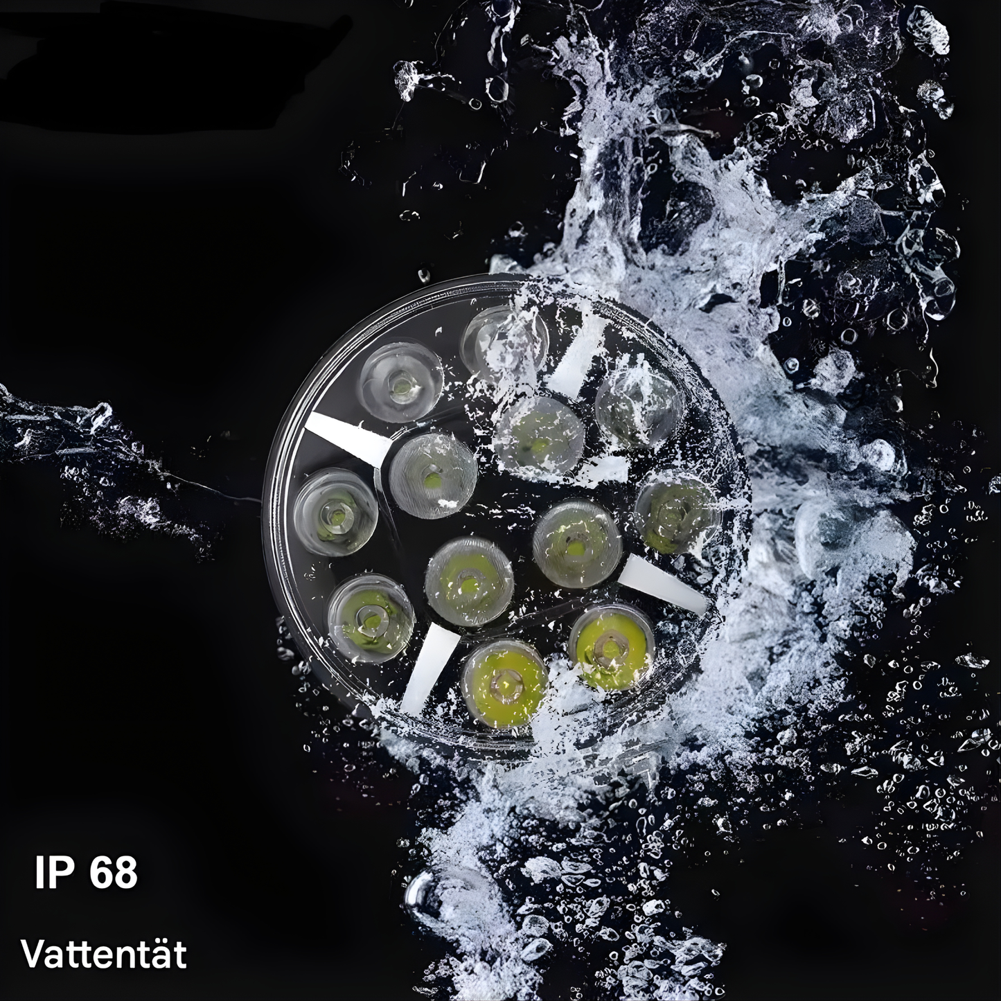 RuggedBeam – 7" Rund Off-Road LED Arbets- och Strålkastare för Jeep, SUV, Lastbil och ATV 12/24V