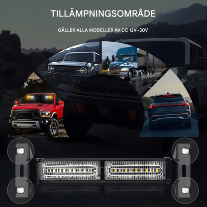 SignalBeam – LED Strobe Light för Bil & Pickup med Sugkoppar, Flera Ljuslägen & 12V–24V Kompatibilitet