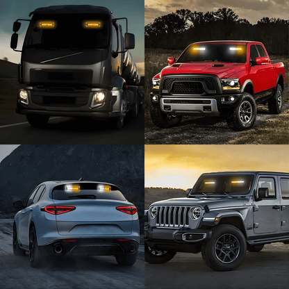 SignalBeam – LED Strobe Light för Bil & Pickup med Sugkoppar, Flera Ljuslägen & 12V–24V Kompatibilitet