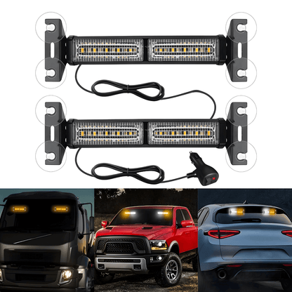 SignalBeam – LED Strobe Light för Bil & Pickup med Sugkoppar, Flera Ljuslägen & 12V–24V Kompatibilitet