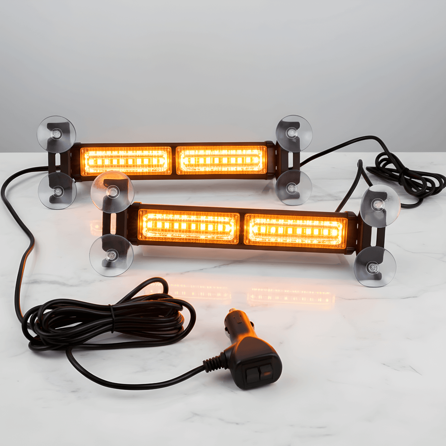 SignalBeam – LED Strobe Light för Bil & Pickup med Sugkoppar, Flera Ljuslägen & 12V–24V Kompatibilitet