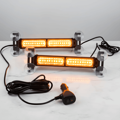 SignalBeam – LED Strobe Light för Bil & Pickup med Sugkoppar, Flera Ljuslägen & 12V–24V Kompatibilitet