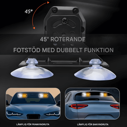SignalBeam – LED Strobe Light för Bil & Pickup med Sugkoppar, Flera Ljuslägen & 12V–24V Kompatibilitet