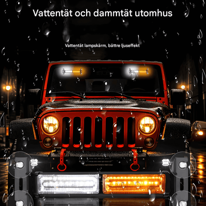 SignalBeam – LED Strobe Light för Bil & Pickup med Sugkoppar, Flera Ljuslägen & 12V–24V Kompatibilitet