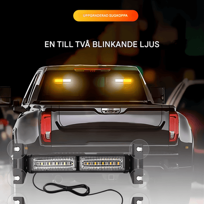 SignalBeam – LED Strobe Light för Bil & Pickup med Sugkoppar, Flera Ljuslägen & 12V–24V Kompatibilitet