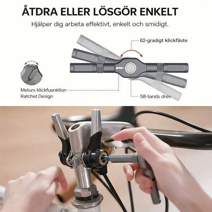TorqueMate - 24-in-1 Multi-Tool Schroevendraaier met Vergrendelfunctie, Magnetische Bits & Compact Opbergen voor Thuis, PC en Doe-Het-Zelf
