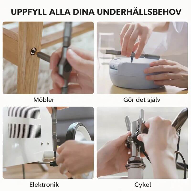 TorqueMate - 24-in-1 Multi-Tool Schroevendraaier met Vergrendelfunctie, Magnetische Bits & Compact Opbergen voor Thuis, PC en Doe-Het-Zelf