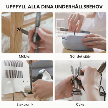 TorqueMate - 24-in-1 Multi-Tool Schroevendraaier met Vergrendelfunctie, Magnetische Bits & Compact Opbergen voor Thuis, PC en Doe-Het-Zelf