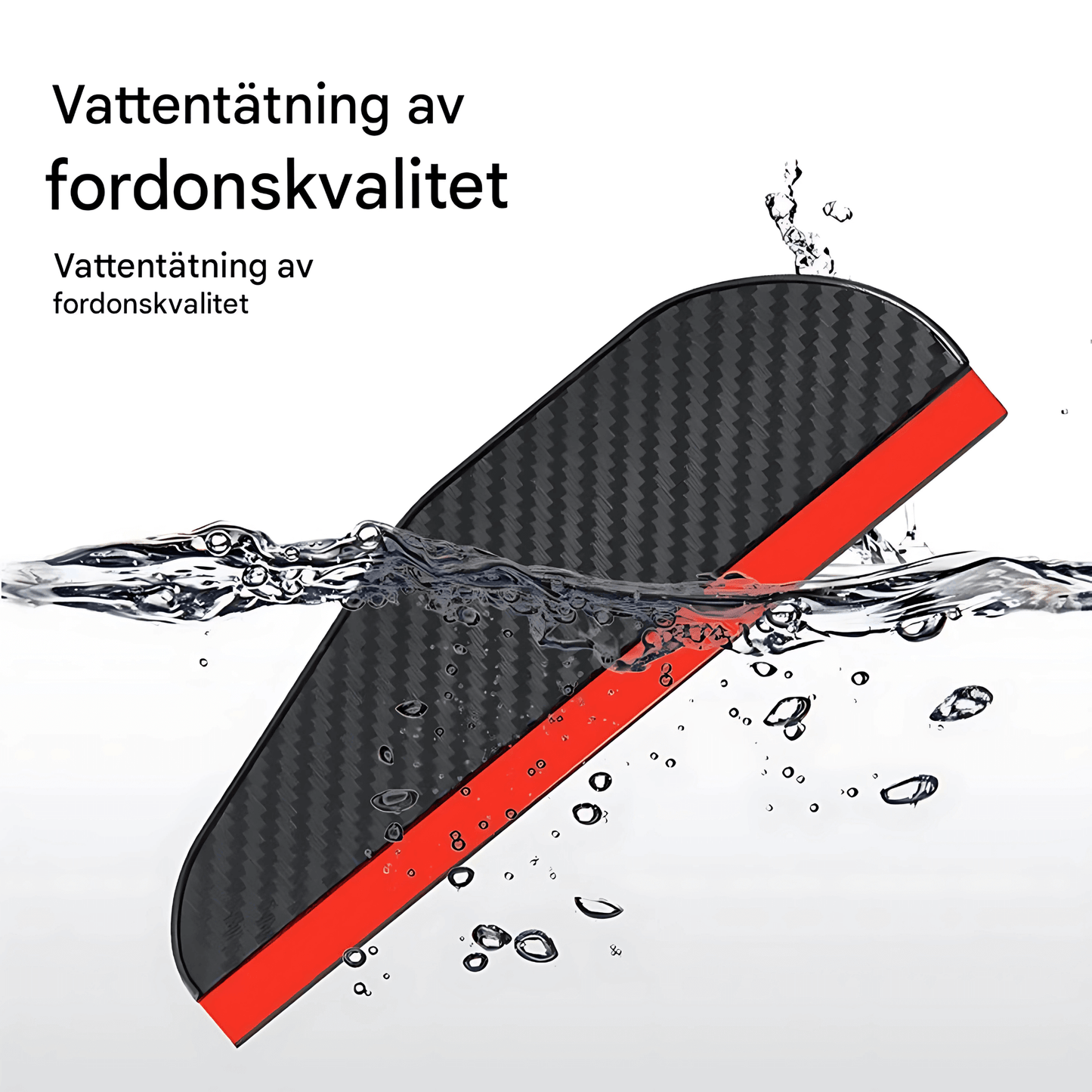RainShield - 2-Pack Regnskydd för Backspeglar i Kolfibermönster | Universellt Passande Skydd mot Regn och Bländning
