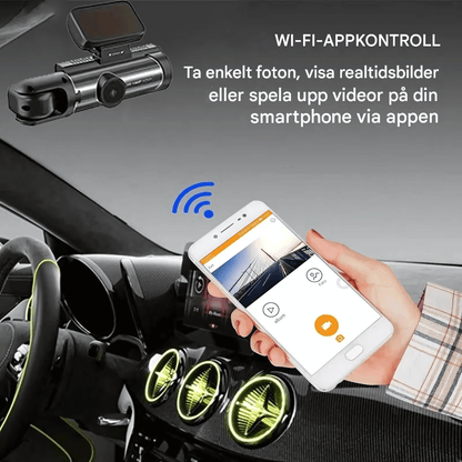 RoadSight – 1080P WiFi Dashcam med Nattläge, Rörelsedetektering & 24h Parkeringsövervakning