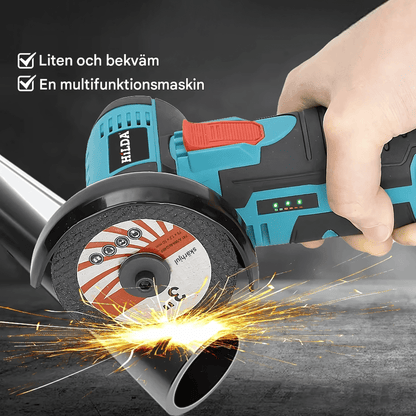 PowerEdge - Vinkelslip | 12 V Mini Slipmaskin med Bärbar Design för Slipning & Polering av Metall, Bil & Hem