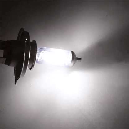 BrightBeam - 2-pack H4 Halogenlampa 12V 60/55W eller 100W | Xenonlook 6000K Vit Strålkastare för Bil | High/Low Beam P43T