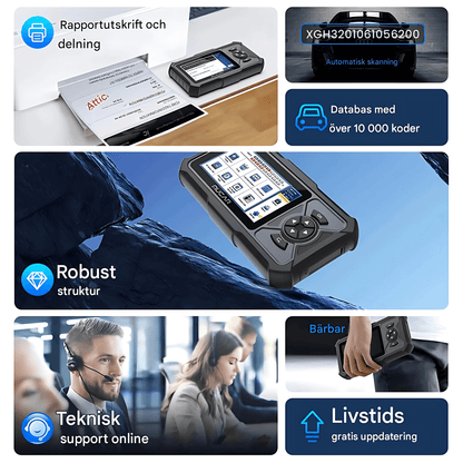 ScanPilot – MUCAR CDE900 PRO OBD2 Bilscanner med 4 Systemdiagnoser, 28 Servicefunktioner & LiveData för Universella Fordon