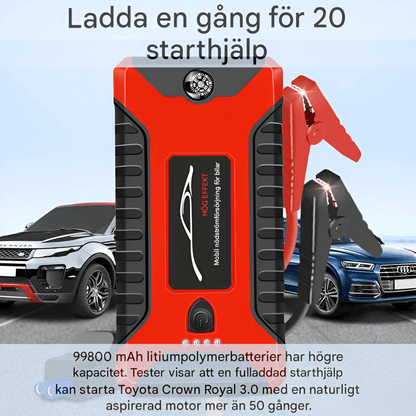 PowerBoost – Bærbar jumpstarter, powerbank og LED-belysning med 99 800 mAh kapasitet