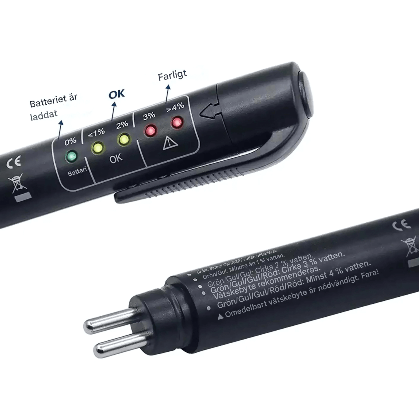 FluidCheck - Bromsvätskepenna | LED Tester för Bromsoljans Vattenhalt DOT3/DOT4/DOT5