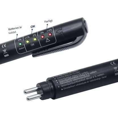 FluidCheck - Bromsvätskepenna | LED Tester för Bromsoljans Vattenhalt DOT3/DOT4/DOT5