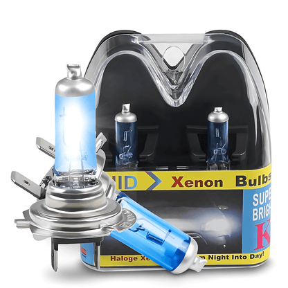 XenoLuxe – Bilbelysning | 2-pakning H7 xenonhalogenpærer med hvit eller krystallblå glans + nanoisolering og avansert glødetrådteknologi