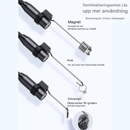 DeepView -  Inspektionskamera | 4.3” IPS Skärm med 1080P HD, IP67 Vattentät Design och 8mm Lins för Bil- och Rörinspektion
