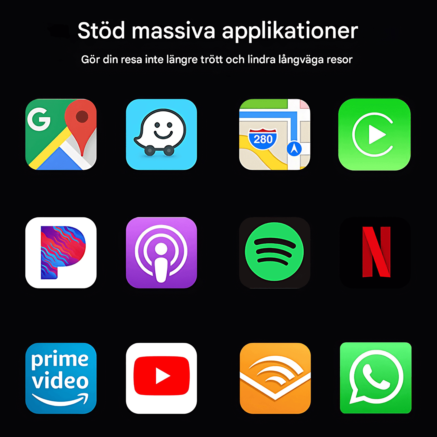 DriveMate – Trådlös CarPlay & Android Auto Adapter för Android-Bilstereo med Skärmspegling
