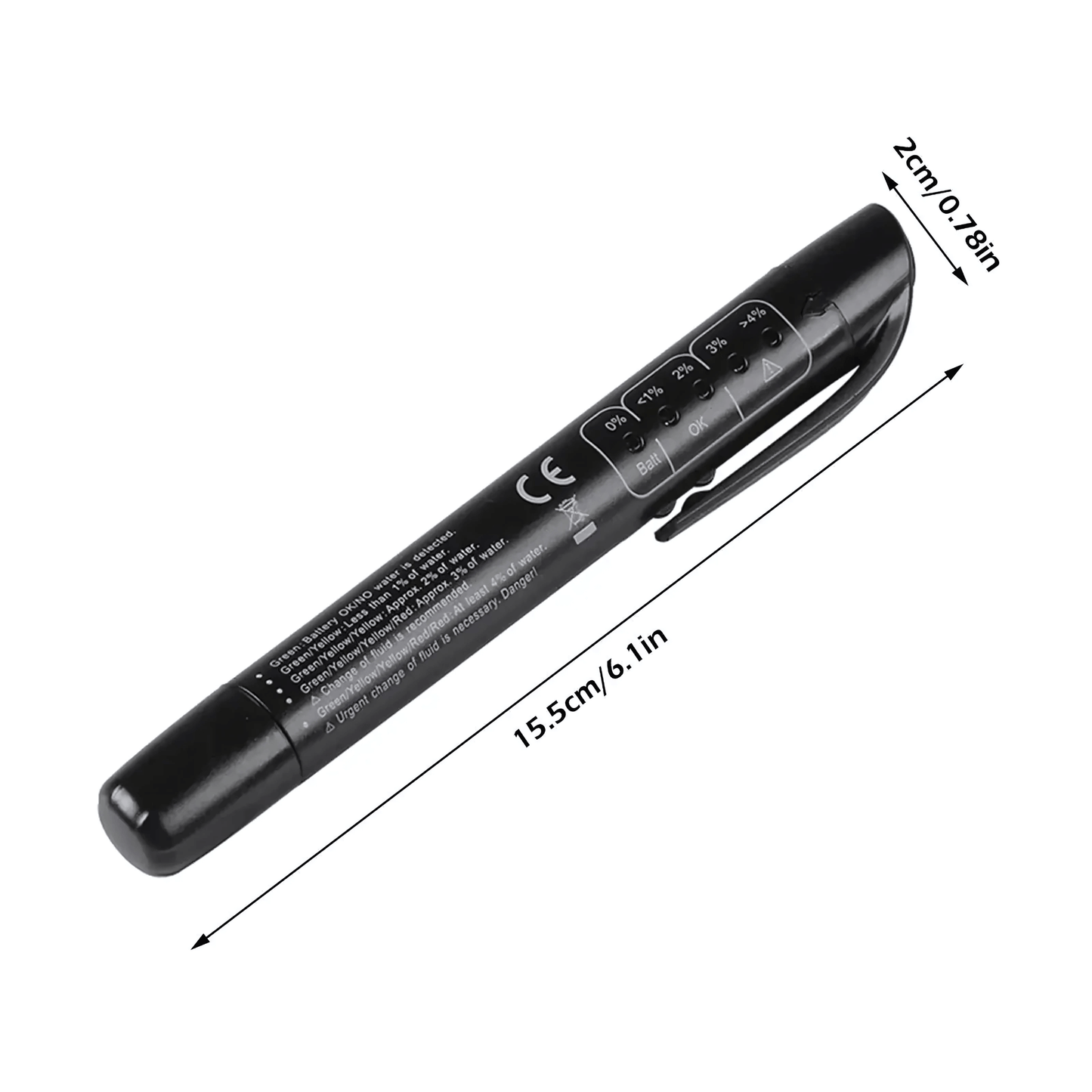 FluidCheck - Bromsvätskepenna | LED Tester för Bromsoljans Vattenhalt DOT3/DOT4/DOT5