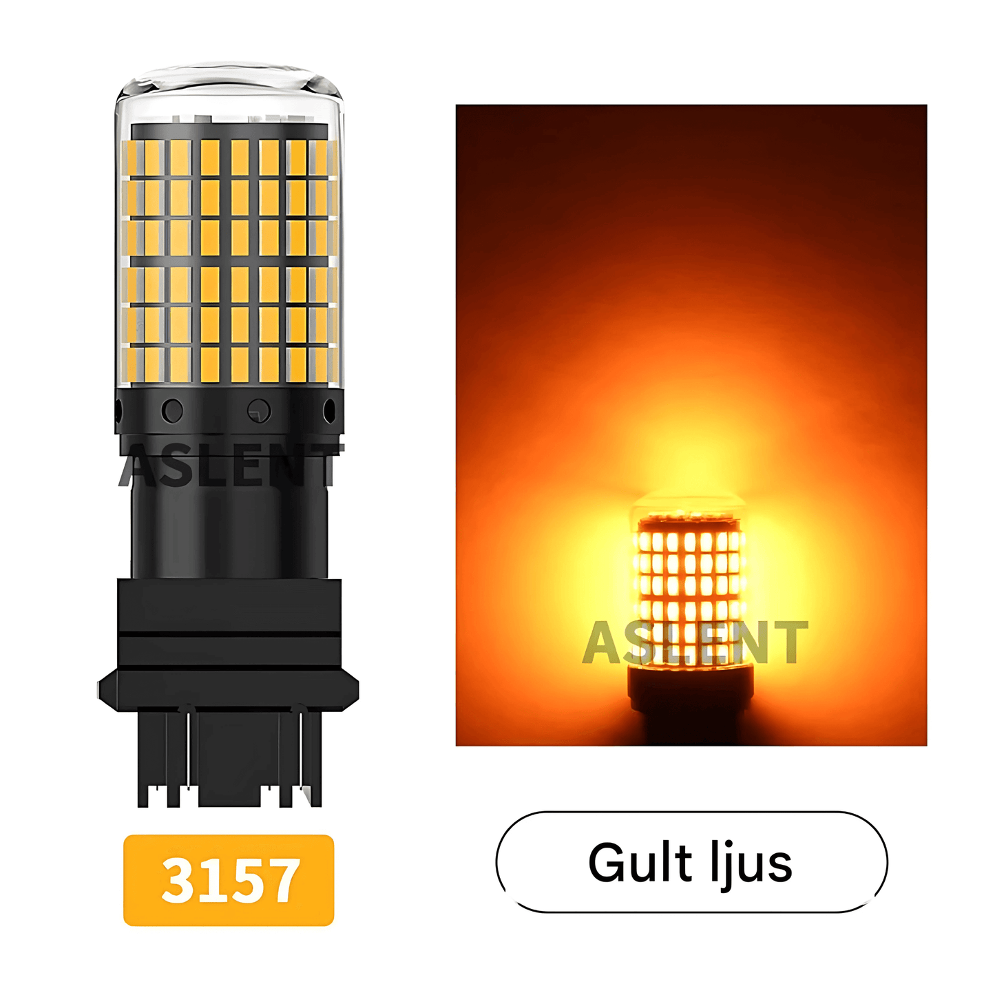 BrightCore -  2-pack Signal LED-lampor för blinkers och bromsljus | CanBus-kompatibla 12V för bil & MC