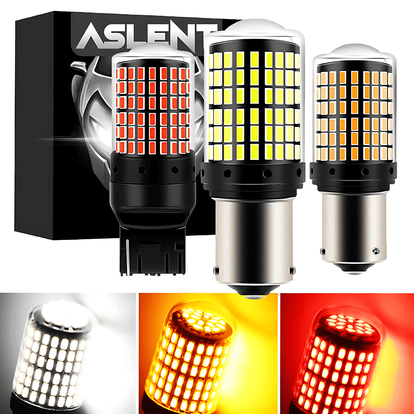 BrightCore -  2-pack Signal LED-lampor för blinkers och bromsljus | CanBus-kompatibla 12V för bil & MC