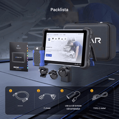 ScanForge - MUCAR 892BT OBD2 Diagnosverktyg | Fullsystem Bilscanner med Bi-Directional Test, 34 Resetfunktioner & ECU-Kodning