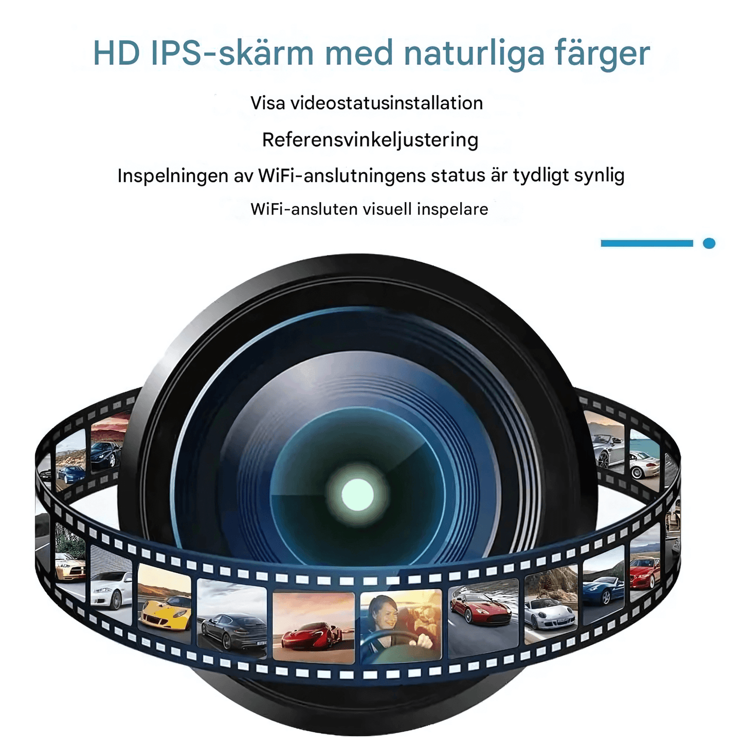 RoadSight – 1080P WiFi Dashcam med Nattläge, Rörelsedetektering & 24h Parkeringsövervakning