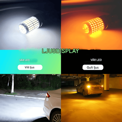 BrightCore -  2-pack Signal LED-lampor för blinkers och bromsljus | CanBus-kompatibla 12V för bil & MC