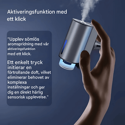 MistAura - Trådlös Elektrisk Aromadiffusor för Bil med Justerbar Doft och Ambient Light