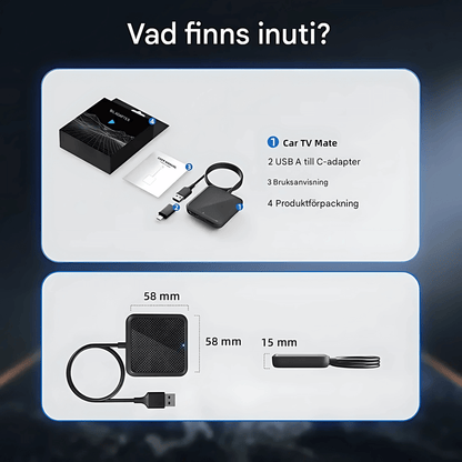 StreamLink – Multimedieadapter för Trådlös CarPlay, Android Auto & HDMI-Streaming i Bilen