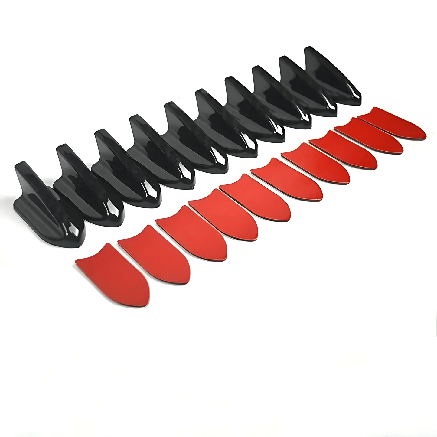 AeroSting - 6-Pack Takspoilers Shark Fins för Bil | Universell Vortex Generator i Svart eller Kolfiberlook