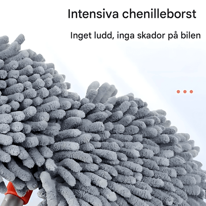 RotoReach - Teleskopisk Biltvättmopp med Dubbelborste, 360° Roterande Huvud och Löstagbar Design